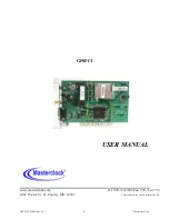 Preview for 1 page of Masterclock GPSPCI User Manual