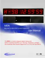 Masterclock MDN User Manual preview