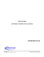 Masterclock NTP100 -SERIES User Manual предпросмотр