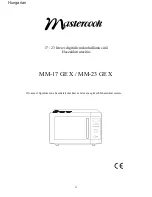 Preview for 22 page of Mastercook MM-17 GE X Instructions Manual