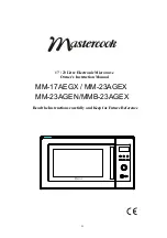 Предварительный просмотр 25 страницы Mastercook MM-17AEGX Operating Instructions Manual