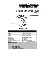 Preview for 1 page of MasterCraft 054-1221-0 Owner'S Manual