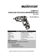 MasterCraft 054-2502-6 Owner'S Manual preview