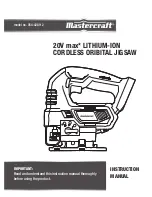 Предварительный просмотр 1 страницы MasterCraft 054-4289-2 Instruction Manual