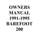 MasterCraft 1991 Barefoot 200 Owner'S Manual preview