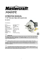 MasterCraft Hawkeye Laser 54-8347-0 Operating Manual preview