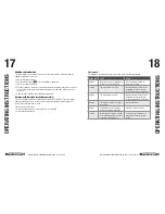 Preview for 10 page of MasterCraft LASER DISTANCE FINDER/MEASURING TOOL Instruction Manual