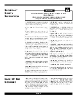 Preview for 2 page of MasterCraft MSR-15E Safety, Operation And Maintenance Manual