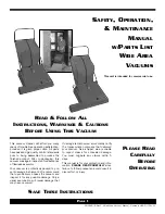 MasterCraft Wide Area Vacuum Safety, Operation & Maintenance Manual preview