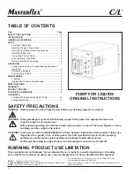 Предварительный просмотр 2 страницы Masterflex C/L 77122-04 Operating Manual