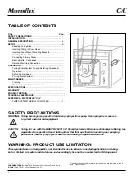 Preview for 2 page of Masterflex C/L Series Operating Manual