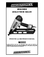 MasterForce 208-5008 Operation And Maintenance Manual preview