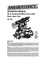 Предварительный просмотр 1 страницы MasterForce 240-0024 Operating Manual