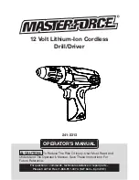 Предварительный просмотр 1 страницы MasterForce 241-0313 Operator'S Manual