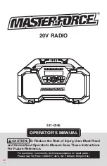 MasterForce 241-0346 Assembly & Operators Manual preview