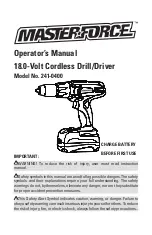 MasterForce 241-0400 Operator'S Manual preview