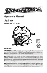 Preview for 1 page of MasterForce 241-0790 Operator'S Manual