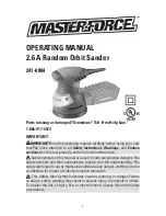 Предварительный просмотр 1 страницы MasterForce 241-0804 Operating Manual