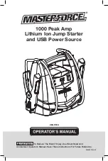 Предварительный просмотр 1 страницы MasterForce 260-9516 Operator'S Manual