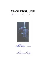 MasterSound PF 100 Limited User Manual предпросмотр