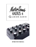 Предварительный просмотр 1 страницы MasterSounds Radius 4 Operation Manual