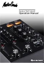 MasterSounds Radius TWO VALVE Operation Manual предпросмотр