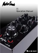 Предварительный просмотр 1 страницы MasterSounds UNION AUDIO FX Operation Manual