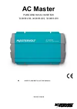 Предварительный просмотр 1 страницы Mastervolt AC Master 12/2500-230 User And Installation Manual