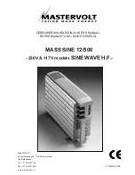 Mastervolt MASS SINE 12/500 User Manual предпросмотр