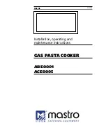 mastro ABE0001 Installation, Operating And Maintenance Instructions preview