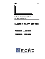 mastro ACE0003 Instructions For Installation, Use And Maintenance Manual предпросмотр