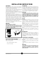 Предварительный просмотр 6 страницы mastro ACE0003 Instructions For Installation, Use And Maintenance Manual