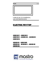 mastro ADH3001 Instructions For Installation, Use And Maintenance Manual предпросмотр