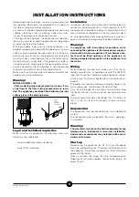 Предварительный просмотр 6 страницы mastro ADH3001 Instructions For Installation, Use And Maintenance Manual