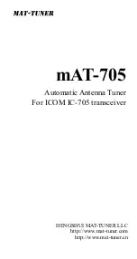 Preview for 1 page of Mat-Tuner mAT-705 User Instructions