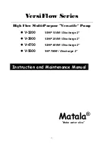 MATALA VersiFlow Series Instruction And Maintenance Manual предпросмотр