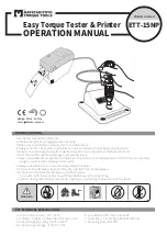 Matatakitoyo Torque Tools ETT-15NP Operation Manual preview