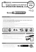 Preview for 1 page of Matatakitoyo Torque Tools FTD-1N Operation Manual