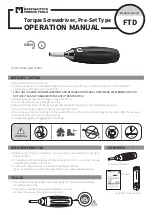 Matatakitoyo Torque Tools FTD-3.5N Operation Manual preview