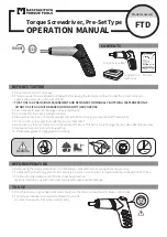 Preview for 1 page of Matatakitoyo Torque Tools FTD Operation Manual