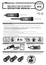 Предварительный просмотр 1 страницы Matatakitoyo Torque Tools MTD-1405N Operation Manual