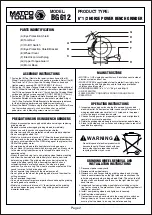 Preview for 2 page of Matco Tools BG612 Quick Start Manual