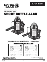 Matco Tools BJ12T Operating Instructions Manual preview