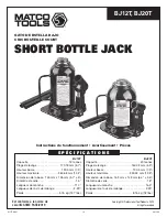 Preview for 10 page of Matco Tools BJ12T Operating Instructions Manual