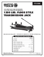 Предварительный просмотр 7 страницы Matco Tools FTJ1200 Operating Instructions Manual