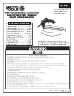 Preview for 1 page of Matco Tools GG50B Operating Instructions Manual