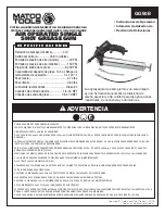 Preview for 6 page of Matco Tools GG50B Operating Instructions Manual