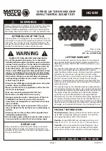 Preview for 1 page of Matco Tools HG13M Manual