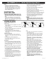 Preview for 3 page of Matco Tools Infinium MCL1238HPIWY Operating Instructions, Warning Information, Parts Breakdown