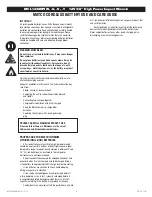 Preview for 6 page of Matco Tools Infinium MCL1238HPIWY Operating Instructions, Warning Information, Parts Breakdown